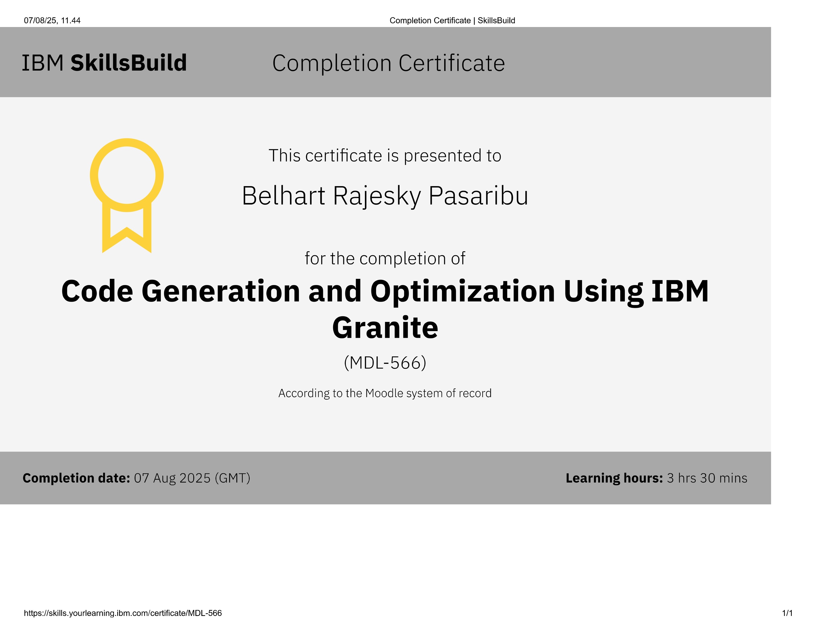 Certificate preview